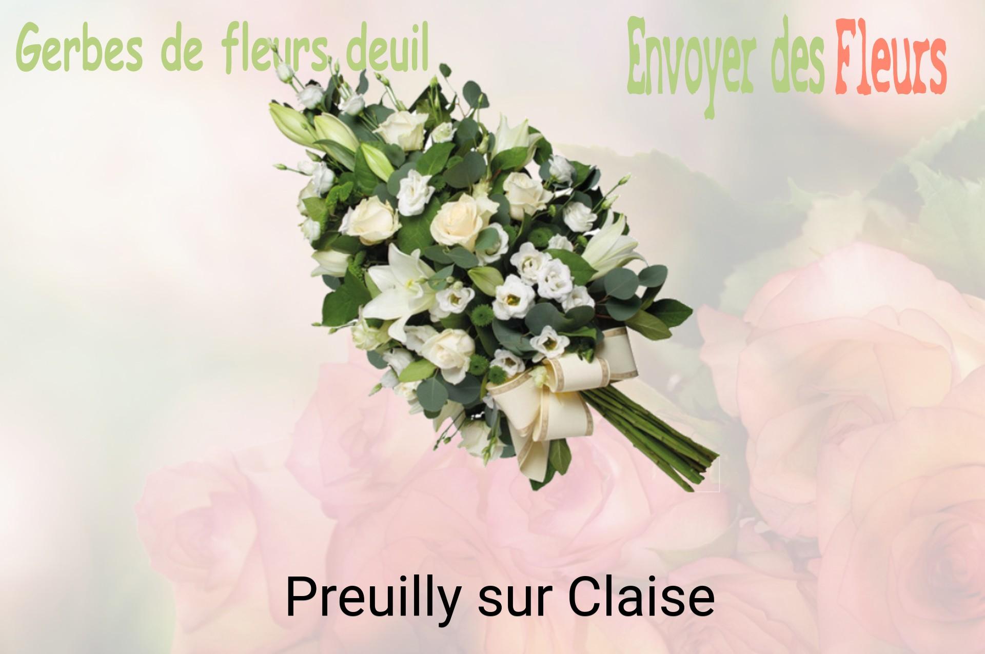 Gerbe de fleurs de deuil livrée à Preuilly-sur-Claise